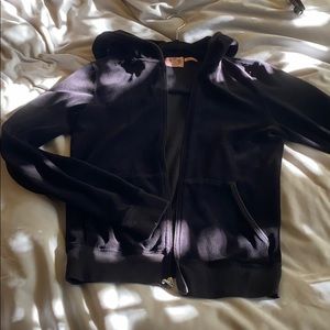 Black Juicy Couture velour zip up